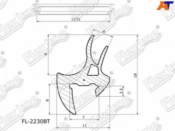 Молдинг лобового стекла (Сверху) FLEXLINE Toyota Highlander XU20 дорестайлинг (2000-2003)