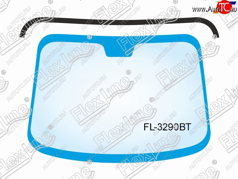 579 р. Молдинг лобового стекла (Сверху) FLEXLINE BMW 5 серия F10 рестайлинг, седан (2013-2017)  с доставкой в г. Новочеркасск