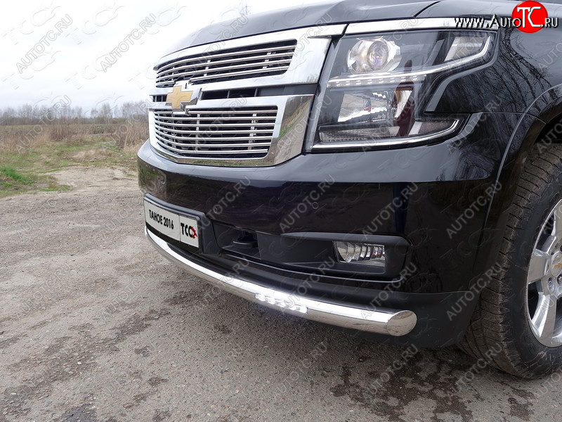 7 699 р. Верхняя декоративная вставка решетки радиатора ТСС Тюнинг  Chevrolet Tahoe  K2UC (2014-2021) (d 12 мм)  с доставкой в г. Новочеркасск