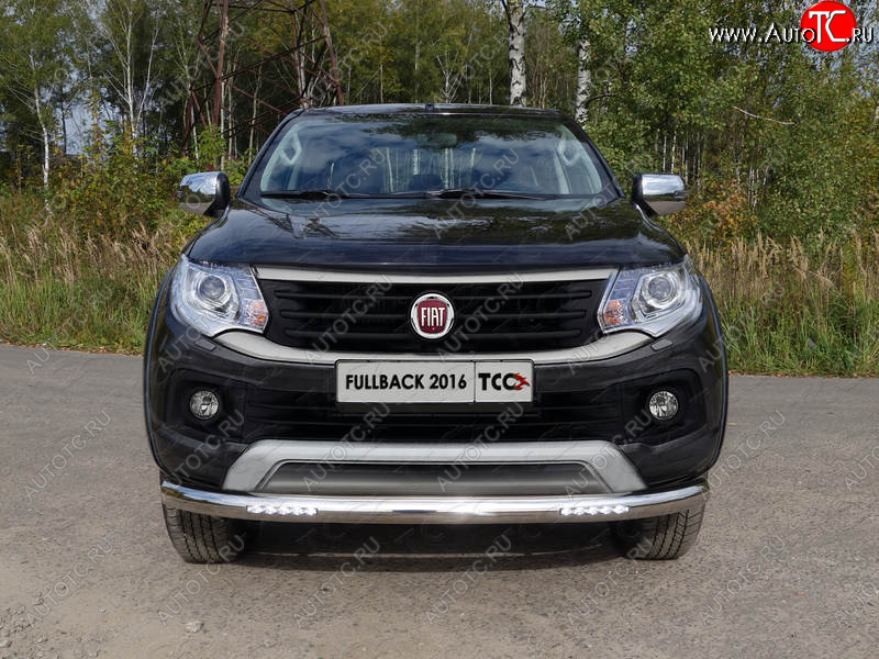 38 999 р. Защита переднего бампера нижняя с ДХО 76,1 мм ТСС Тюнинг Fiat Fullback (2016-2018) (нержавейка)  с доставкой в г. Новочеркасск