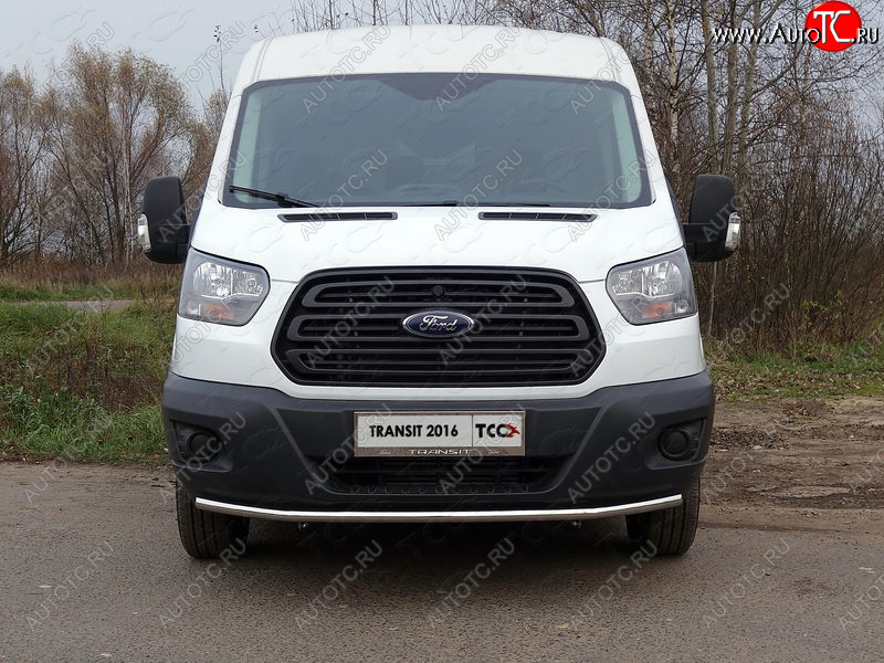 16 899 р. Защита переднего бампера нижняя 42,4 мм ТСС Тюнинг  Ford Transit Connect (2013-2018) (нержавейка)  с доставкой в г. Новочеркасск