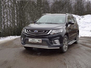 Защита переднего бампера нижняя 42,4 мм ТСС Тюнинг Geely Emgrand X7 2-ой рестайлинг (2019-2021)