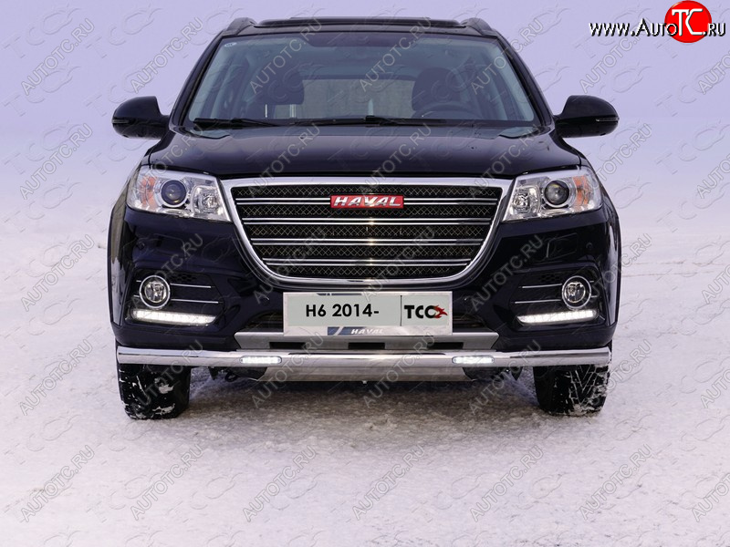 35 599 р. Защита переднего бампера нижняя (с ДХО) 60,3 мм  Haval H6 (2013-2020) (нержавейка)  с доставкой в г. Новочеркасск