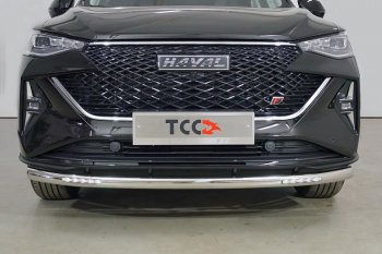 Защита переднего бампера нижняя с ДХО 60,3 мм ТСС Тюнинг Haval (Хавал) F7x (ф7икс) (2022-2025)  рестайлинг ()