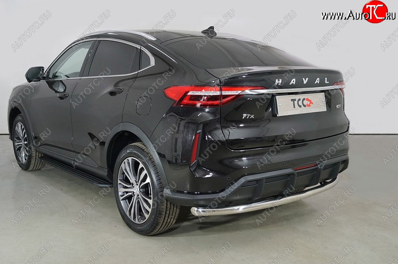 13 999 р. Защита задняя (нержавейка 60,3 мм), ТСС Тюнинг  Haval F7x (2022-2024) рестайлинг  с доставкой в г. Новочеркасск