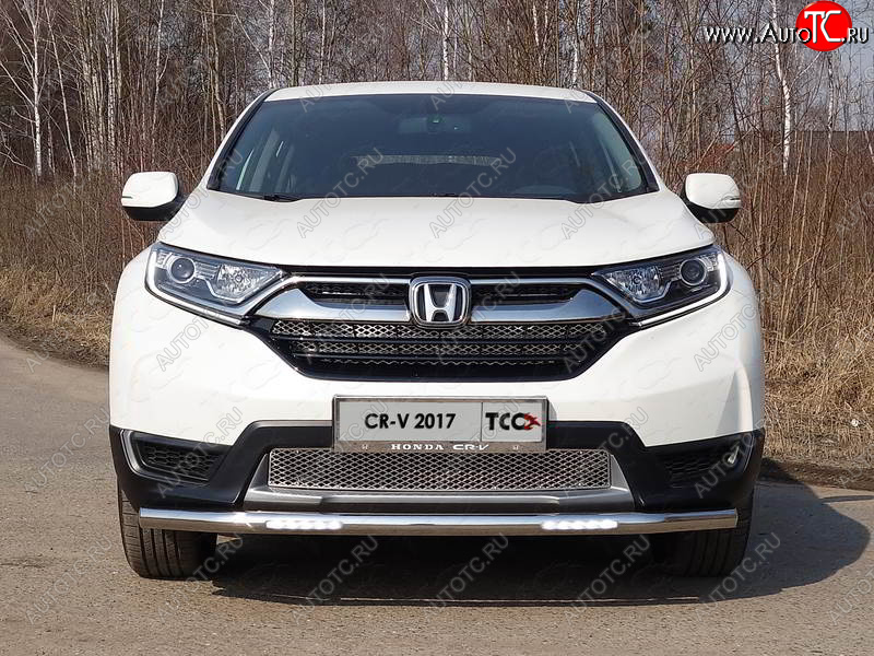 35 849 р. Защита переднего бампера нижняя с ДХО 60,3 мм  Honda CR-V  RW,RT (2016-2020) дорестайлинг (нержавейка)  с доставкой в г. Новочеркасск