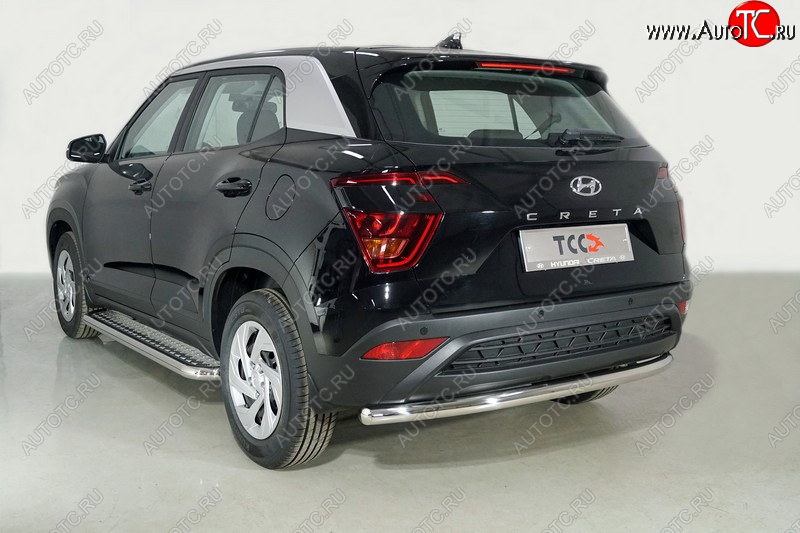 20 899 р. Защита задняя (нержавейка 60,3 мм) ТСС Тюнинг  Hyundai Creta  SU (2020-2022)  с доставкой в г. Новочеркасск