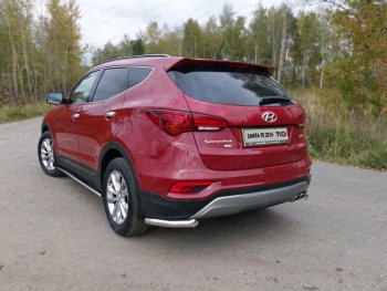 Защита заднего бампера (Premium, уголки, d60,3 мм) TCC Hyundai (Хюндаи) Santa Fe (Санта)  DM (2015-2019) DM рестайлинг