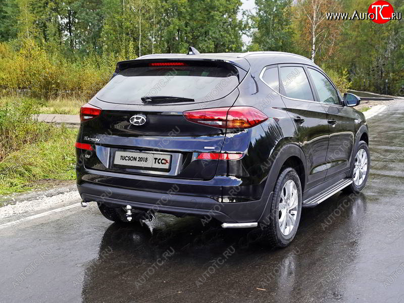 11 999 р. Защита заднего бампера (уголки, d42,4 мм) TCC  Hyundai Tucson  TL (2018-2021) рестайлинг  с доставкой в г. Новочеркасск