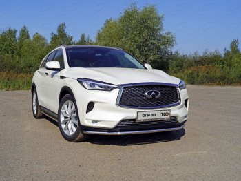 Защита переднего бампера нижняя d42,4 мм ТСС Тюнинг INFINITI (Инфинити) Qx50 (КуХ50)  J55 (2017-2022) J55  (нержавейка)