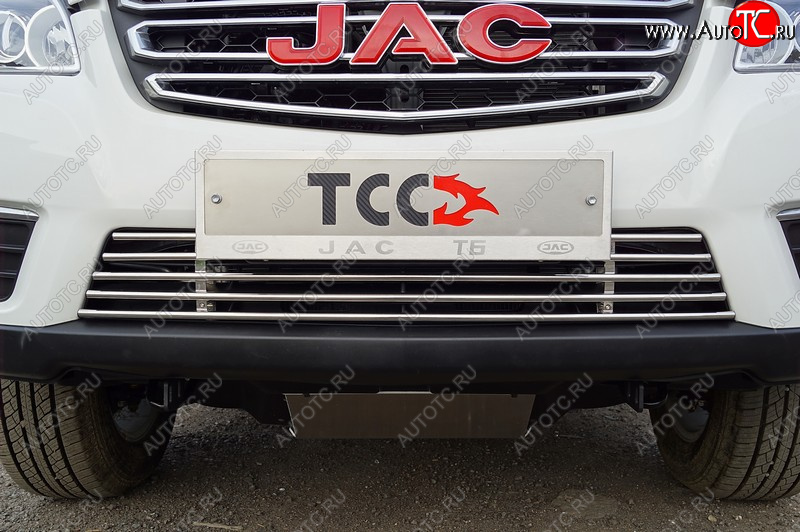 5 899 р. Декоративная вставка переднего бампера ТСС Тюнинг  JAC T6 (2018-2024) пикап (d 12 мм)  с доставкой в г. Новочеркасск