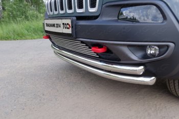 Декоративная вставка решетки радиатора (Trailhawk) ТСС Тюнинг Jeep (Джип) Cherokee (Чироки)  KL (2014-2017) KL дорестайлинг ()