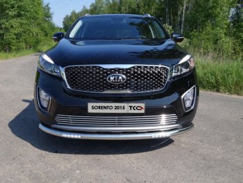 Защита переднего бампера нижняя с ДХО 60,3 мм ТСС Тюнинг KIA Sorento UM/Prime дорестайлинг (2014-2018) ()