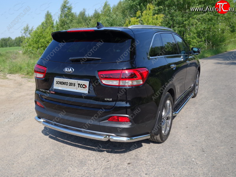 18 699 р. Защита заднего бампера (уголки, d60,3 мм) TCC  KIA Sorento  UM/Prime (2018-2020) рестайлинг  с доставкой в г. Новочеркасск