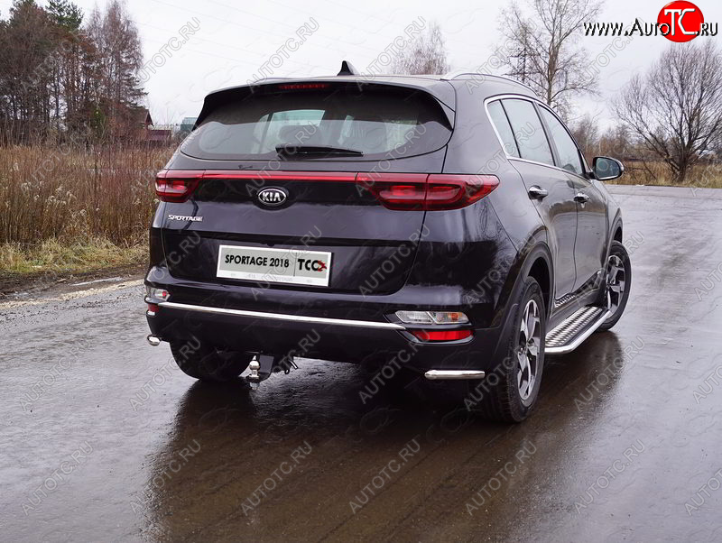 13 999 р. Защита заднего бампера (уголки, d42,4 мм) TCC  KIA Sportage  4 QL (2018-2022) рестайлинг  с доставкой в г. Новочеркасск