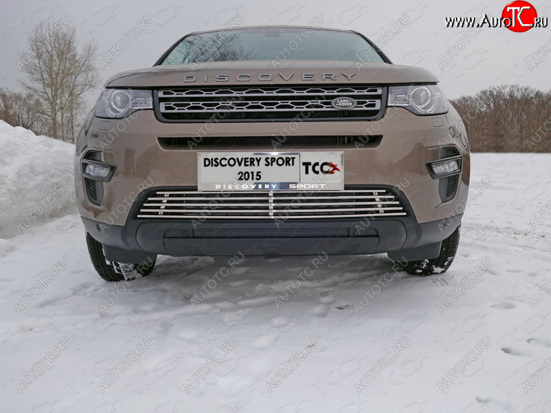 9 349 р. Декоративная вставка решетки радиатора ТСС Тюнинг  Land Rover Discovery Sport  L550 (2014-2019) дорестайлинг (d 12 мм)  с доставкой в г. Новочеркасск