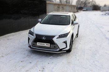 20 999 р. Защита переднего бампера нижняя d42,4 мм ТСС Тюнинг  Lexus RX  200T - RX450H  AL10 (нержавейка)  с доставкой в г. Новочеркасск. Увеличить фотографию 1