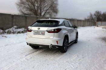 26 699 р. Защита задняя (центральная, нержавейка 60,3*42,4 мм) кроме F-Sport ТСС Тюнинг Lexus RX300 XU30 дорестайлинг (2003-2006)  с доставкой в г. Новочеркасск. Увеличить фотографию 1