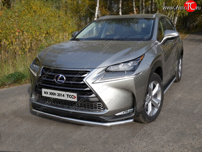 20 999 р. Защита переднего бампера нижняя d60,3 мм ТСС Тюнинг  Lexus NX300h  Z10 (2014-2017) дорестайлинг (нержавейка)  с доставкой в г. Новочеркасск