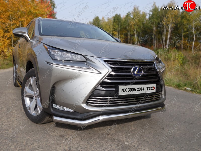 22 599 р. Защита переднего бампера кенгурин 60,3 мм кроме F-Sport ТСС Тюнинг Lexus NX200 Z10 дорестайлинг (2014-2017) (нержавейка)  с доставкой в г. Новочеркасск