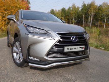 22 599 р. Защита переднего бампера кенгурин 60,3 мм кроме F-Sport ТСС Тюнинг  Lexus NX200T  Z10 (2014-2017) (нержавейка)  с доставкой в г. Новочеркасск. Увеличить фотографию 1