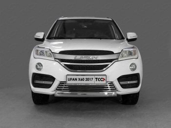 Нижняя декоративная вставка в бампер ТСС Тюнинг Lifan X60 2-ой рестайлинг (2016-2025) ()