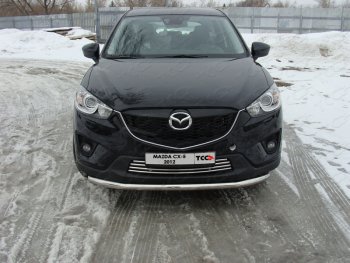 17 999 р. Защита переднего бампера нижняя d60,3 мм ТСС Тюнинг  Mazda CX-5  KE (2011-2014) дорестайлинг (нержавейка)  с доставкой в г. Новочеркасск. Увеличить фотографию 1