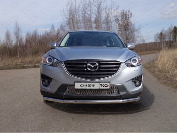 17 999 р. Защита переднего бампера нижняя d60,3 мм ТСС Тюнинг Mazda CX-5 KE рестайлинг (2015-2017) (нержавейка)  с доставкой в г. Новочеркасск. Увеличить фотографию 1