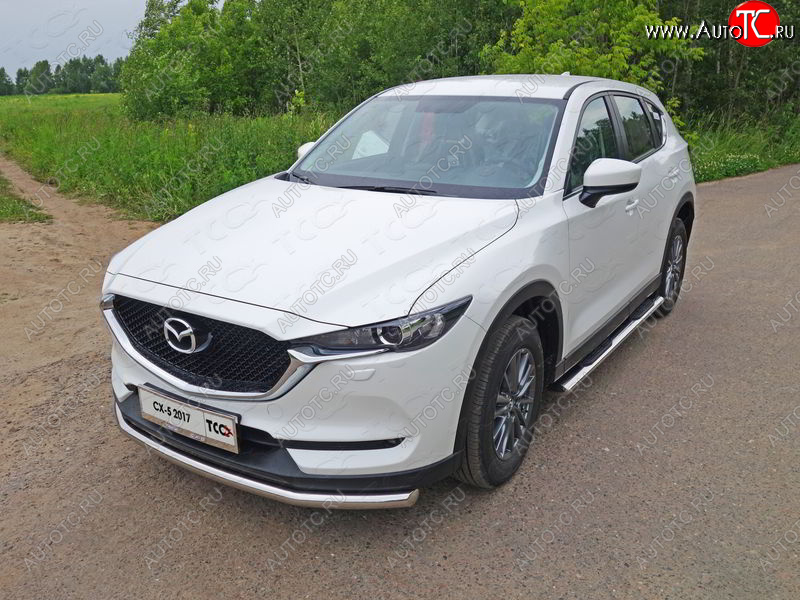 17 999 р. Защита переднего бампера нижняя d60,3 мм ТСС Тюнинг Mazda CX-5 KF (2016-2024) (нержавейка)  с доставкой в г. Новочеркасск