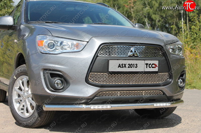 33 999 р. Защита переднего бампера нижняя с ДХО 60,3 мм ТСС Тюнинг Mitsubishi ASX 1-ый рестайлинг (2013-2016) (нержавейка)  с доставкой в г. Новочеркасск