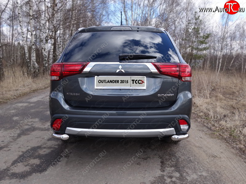 22 999 р. Защита заднего бампера (уголки, d60,3 мм) TCC  Mitsubishi Outlander  GF (2015-2018) 2-ой рестайлинг  с доставкой в г. Новочеркасск