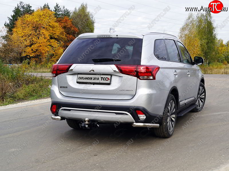 22 999 р. Защита заднего бампера (уголки, d60,3 мм) TCC  Mitsubishi Outlander  GF (2018-2022) 3-ий рестайлинг  с доставкой в г. Новочеркасск