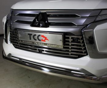 Декоративная вставка решетки радиатора ТСС Тюнинг Mitsubishi (Митсубиси) Pajero Sport (Паджеро)  QF (2019-2022) QF рестайлинг ()