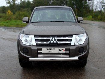 Декоративная вставка решетки радиатора ТСС Тюнинг Mitsubishi (Митсубиси) Pajero (Паджеро)  4 V90 (2011-2015) 4 V90 1-ый рестайлинг ()