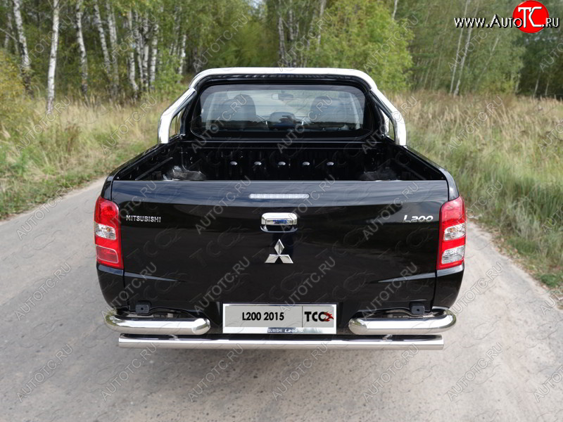 57 999 р. Защита кузова d76,1 мм (только для кузова) ТСС Тюнинг  Mitsubishi L200  5 KK,KL (2015-2019) дорестайлинг (нержавейка)  с доставкой в г. Новочеркасск