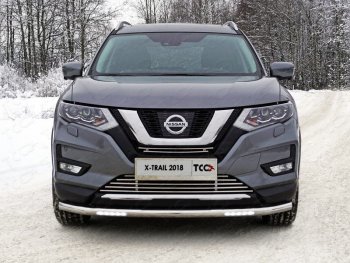 41 999 р. Защита переднего бампера нижняя с ДХО 60,3 мм ТСС Тюнинг Nissan X-trail 3 T32 рестайлинг (2017-2022) (нержавейка)  с доставкой в г. Новочеркасск. Увеличить фотографию 1