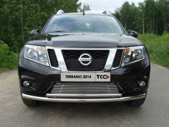 Декоративная вставка решетки радиатора ТСС Тюнинг Nissan (Нисан) Terrano (Террано)  D10 (2013-2016) D10 дорестайлинг ()