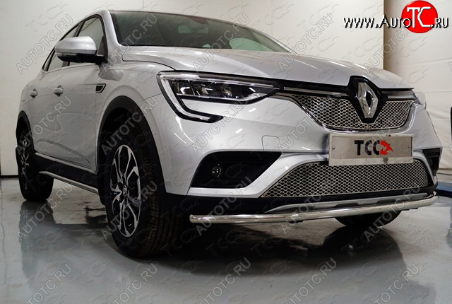 14 699 р. Защита переднего бампера нижняя 42,4 мм ТСС Тюнинг Renault Arkana (2019-2024) (нержавейка)  с доставкой в г. Новочеркасск