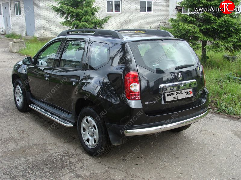 20 899 р. Защита задняя (овальная длинная 75х42 мм) ТСС Тюнинг  Renault Duster  HS (2010-2015) дорестайлинг (овальная длинная)  с доставкой в г. Новочеркасск