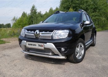 29 999 р. Защита переднего бампера нижняя с ДХО 60,3 мм ТСС Тюнинг Renault Duster HS рестайлинг (2015-2021) (нержавейка)  с доставкой в г. Новочеркасск. Увеличить фотографию 1