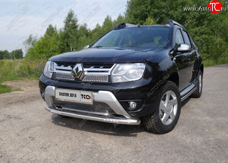 29 999 р. Защита переднего бампера нижняя с ДХО 60,3 мм ТСС Тюнинг Renault Duster HS рестайлинг (2015-2021) (нержавейка)  с доставкой в г. Новочеркасск