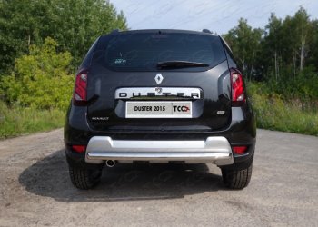 11 749 р. Защита задняя (нержавейка 60,3 мм) ТСС Тюнинг  Renault Duster  HS (2015-2021) рестайлинг  с доставкой в г. Новочеркасск. Увеличить фотографию 1