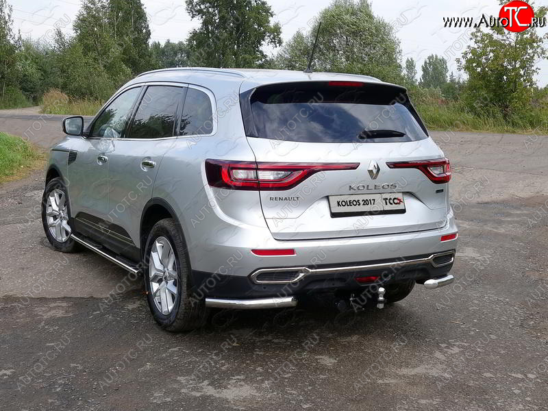 18 699 р. Защита заднего бампера (уголки, d60,3 мм) TCC  Renault Koleos  2 (2016-2025)  с доставкой в г. Новочеркасск