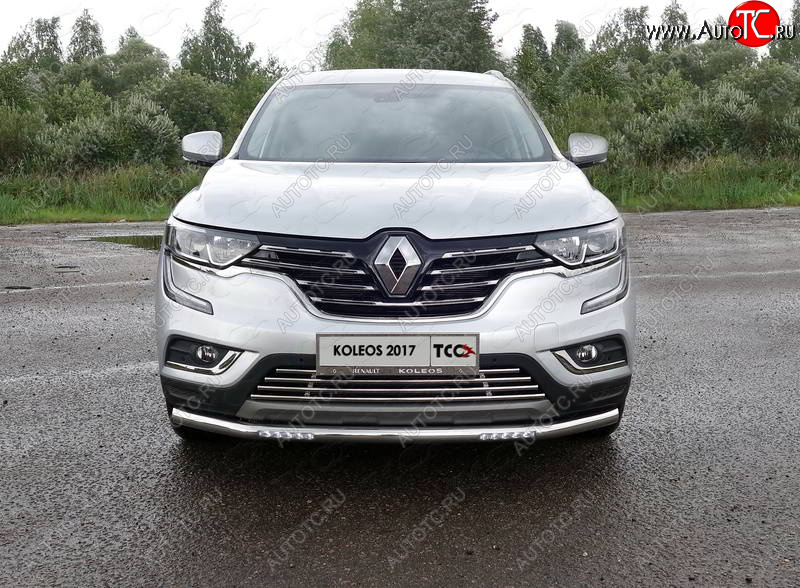 35 849 р. Защита переднего бампера нижняя с ДХО 60,3 мм ТСС Тюнинг  Renault Koleos  2 (2016-2025) (нержавейка)  с доставкой в г. Новочеркасск