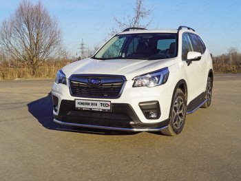 Защита переднего бампера нижняя d42,4 мм ТСС Тюнинг Subaru Forester SK/S14 дорестайлинг (2018-2021)  (нержавейка)