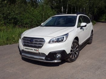 14 999 р. Защита переднего бампера нижняя d50,8 мм ТСС Тюнинг  Subaru Outback  BS/B15 (2014-2018) дорестайлинг универсал (нержавейка)  с доставкой в г. Новочеркасск. Увеличить фотографию 1