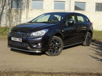 Защита переднего бампера нижняя d42,4 мм ТСС Тюнинг Subaru XV GP/G33 дорестайлинг (2012-2016)  (нержавейка)