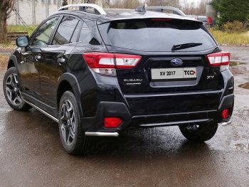 8 899 р. Защита заднего бампера (уголки, d42,4 мм) TCC  Subaru XV  GT/G24 (2017-2021) дорестайлинг  с доставкой в г. Новочеркасск. Увеличить фотографию 1