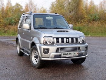 16 549 р. Защита переднего бампера нижняя d60,3 мм ТСС Тюнинг  Suzuki Jimny  JB64 (2018-2024) (нержавейка)  с доставкой в г. Новочеркасск. Увеличить фотографию 1