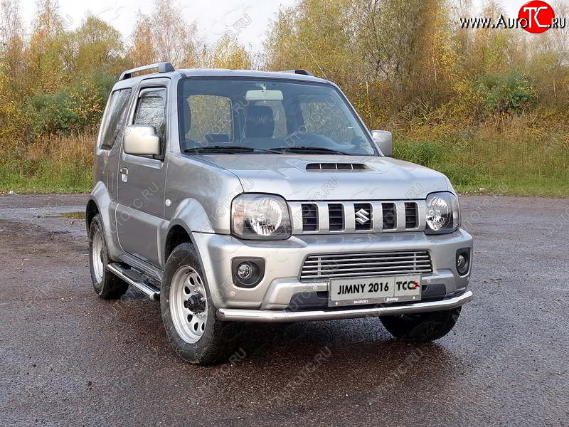 16 549 р. Защита переднего бампера нижняя d60,3 мм ТСС Тюнинг Suzuki Jimny JB64 (2018-2024) (нержавейка)  с доставкой в г. Новочеркасск